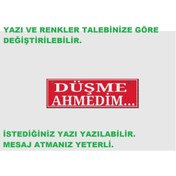 Resim RELATOS DÜŞME AHMEDİM Yazılı Tır Kamyon Araba Ev Duvar Süsü Vantuzu Dekor Plastik Dekor Aksesuar (25X8CM) 