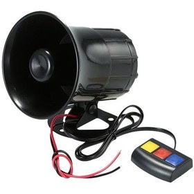 Resim Dc 12v 3 Ton Sesleri Hoparlör Güvenlik Uyarısı Megafon Black Diğer 