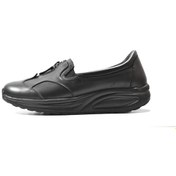 Resim Beety 2603 Hakiki Deri Siyah Ortopedik Hafif Kadın Anne Ayakkabı Siyah 