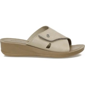 Resim Polaris 609008.Z5PR Bej Kadın Dolgu Topuk Terlik 