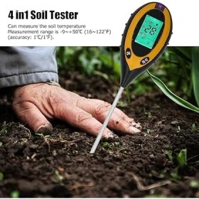 Resim CetKing Toprak Test Kiti 4'ü 1 Arada Toprak Test Cihazı Dijital Nem Işığı ve Metre, Kapalı/dış Mekan Bitkileri Bakımı Toprak Sensörü 