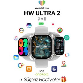 Resim Wearfitpro Wearfit Hw Ultra 2 7 Kordonlu Akıllı Kol Saati Model:inç 49mm Amoled Ekran Gri 