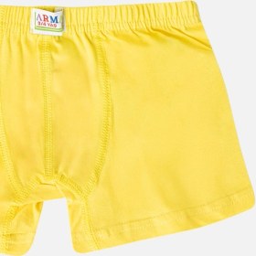 Resim Arma Yıldız Erkek Çocuk Düz Pamuklu Likralı Sarı Boxer 6'lı Paket Sarı 