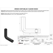 Resim IBRAS 65325 60mm x 70mm 25cm x 25cm DİRSEK HORTUMU SICAK ve SOĞUK 