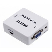 Resim Ti-Mesh Mini Adapter Box Vga To Hdmı Hd Full 1080P Video Audio Display Converter Hdtv Pc 