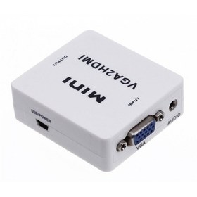 Resim Ti-Mesh Mini Adapter Box Vga To Hdmı Hd Full 1080P Video Audio Display Converter Hdtv Pc 