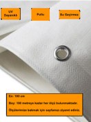 Resim NetBazaars 1x25 metre BEYAZ BALKON ÖRTÜSÜ BRANDA, BALKON ÇADIR BEZİ, SEPERATÖRÜ, UV KATKILI 