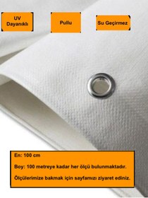 Resim NetBazaars 1x25 metre BEYAZ BALKON ÖRTÜSÜ BRANDA, BALKON ÇADIR BEZİ, SEPERATÖRÜ, UV KATKILI 
