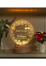 Resim Anneler Günü Papatya Kişiye Özel Hediye 3D Led Lamba 