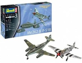 Resim Revell Model Set 1:72 Messerschmitt Me262 & P-51B Mustang 03711 