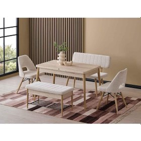 Resim Beril Mutfak Masa Takımı Beyaz - Gri 