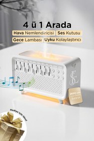 Resim EN SİGA Nemlendirici Ses Kutusu Ve Gece Lambası 8 Ortam Sesi Uyku Kolaylaştırıcısı 