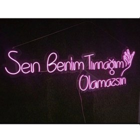 Resim Sen Benim Tırnağım Olamazsın El Neon Led Renkli 