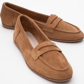 Resim Luvishoes Luvi Shoes Tory Toprak Süet Hakiki Deri Kadın Loafer Ayakkabı Toprak 