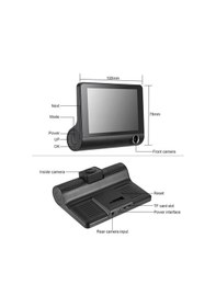 Resim Kingboss Full Hd 1080P 3 Kamera Araç İçi Kaydedici 