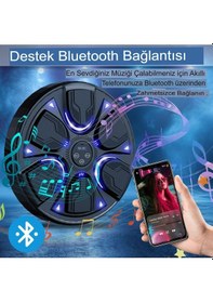 Resim Boks Torbası Akıllı Müzikli Boks Makinesi Eldivenli Yetişkin Çocuk Egzersiz Boks Spor Ekipmanı Siyah 