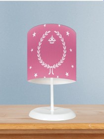 Resim Mekta Home Bebek Ve Çocuk Odası Pembe Başak Desenli Abajur 