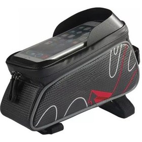 Resim 6 Inç Su Geçirmez Dokunmatik Ekran Bisiklet Kadro Üstü Çanta 002 