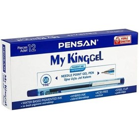 Resim Pensan Jel Kalem My-king 0.5 Mm Mavi Metal Klips Diğer 