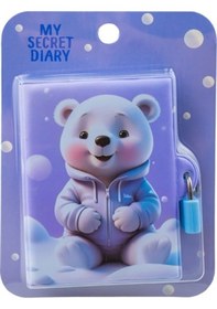 Resim My Secret Sevimli Ayıcık Kilitli Defter 80 Sayfa A7 Karışık 8x11cm Çok Renkli 