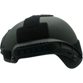 Resim Genel Markalar Koruyucu Kısa Siyah Raylı Air-soft Kask Miğfer 