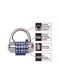 Resim Master Lock Asma Kilit, Kendi Word Şifreli Kilidinizi Ayarlayın, 