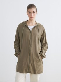 Resim LC Waikiki Kapüşonlu Oversize Kadın Tunik 