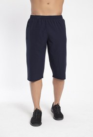 Resim Crozwise Spor Lycra - Erkek Lacivert Likralı Spor Kapri - 8036-01 
