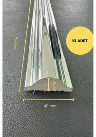 Resim Diecor Dekoratif Polistren 10 Adet 4 Cm Gümüş Duvar Çıtası Beyaz 4 Cm Model:xa227 