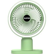 Resim Shi Mei Yeni Masaüstü Küçük Fan Mini Taşınabilir Şarj Usb Ev Masaüstü Vantilatör 4470 Yeşil 