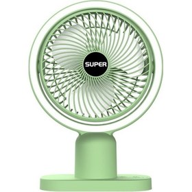 Resim Shi Mei Yeni Masaüstü Küçük Fan Mini Taşınabilir Şarj Usb Ev Masaüstü Vantilatör 4470 Yeşil 