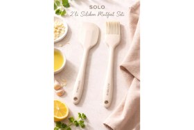 Resim Feyza Design Isıya Dayanıklı 2’li Silikon Spatula ve Pasta Fırçası Seti, Krem 