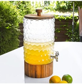 Resim Kosova Cam Sebil Akasya Taban Bubble Desen 6,30 Lt Anh-04 Şeffaf 