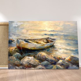 Resim Taşlardaki Kayık - 60x40 