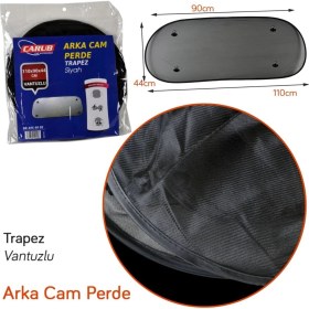 Resim Carub Arka Cam Perde Oval Vantuzlu Siyah 100x50 cm BR4954002 