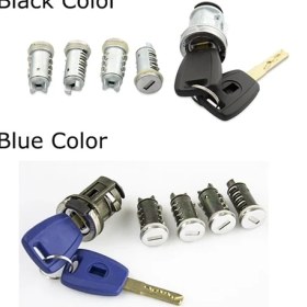 Resim Xiyu Shop Siyah Stil Okeytech Araba Kontak Kilidi Fiat Ducato Peugeot Citroen Için Set SIP22 Bıçak Araba Anahtarı Kapı Orijinal Freze Silindir Gövde Kilidi (Yurt Dışından) 