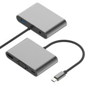 Resim Concord Byl-2002 Usb-C To Hdtv Vga & Audio & Usb & Pd Çevirici 