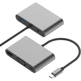 Resim Concord Byl-2002 Usb-C To Hdtv Vga & Audio & Usb & Pd Çevirici 