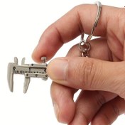 Resim Mini Vernier Kumpas Anahtarlık Cetveli - Dayanıklı Çinko Alaşım 0-40mm Kayar Ölçer, Çift Amaçlı Araba Anahtarı & Moda Aksesuarı, Taşınabilir Hassas Ölçüm Aracı, Otomobil Tutkunları İçin İdeal Noel Hediyesi, Çanta Süsü, Şık Aksesuar, Metalik Yapı, Fonksiyonel Ekipman, DIY Meraklıları 