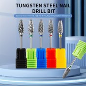 Resim Tırnak Matkap Uçları, Nail Art Tungsten Çelik Taşlama Kafası Karbür Tırnak Matkap Ucu Manikür Pedikür Ev Salon Kullanımı Için! 