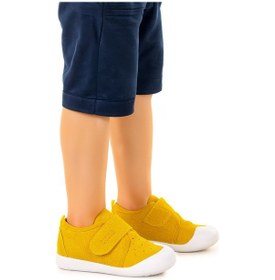Resim Kiko Kids Daffy Cırtlı Erkek Bebek İlk Adım Panduf Ayakkabı Sarı 