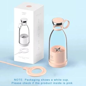Resim Pembe 1400 Mah Taşınabilir Elektrikli Meyve Sıkacağı Kablosuz Şarj Meyve Karıştırıcılar Smoothie Bullet Blender Suyu Yapımcısı Makinesi Kolay Temiz Narenciye Sıkacağı (Yurt Dışından) 