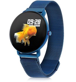Resim Leerybee Woom Watch - Ios Android K9 Çift Kordonlu Lacivert Spor Akıllı Saat Nabız Adım Uyku Tansiyon Ekg 