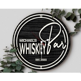 Resim Bk Gift Barlara Özel Dekoratif Siyah Ahşap Duvar Saati 35cm-8 , Bar Duvar Saati , Cafe Duvar Saati , Özel Ahşap Saat Kobitmeyen138338 Bk Gift 