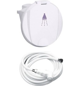 Resim Marin 3 metre hortumlu duş başlıklı beyaz duş yuva seti 