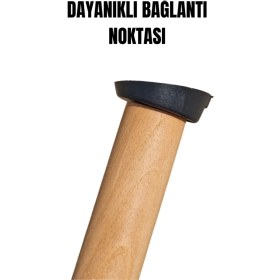 Resim Bahçe Kadın Girişimci Kooperatifi 16'lı Konik Lüks Ahşap Ayak, Masa Ayağı, Sehpa Ayağı, Açılı Parat ve Vidalar 46 cm 