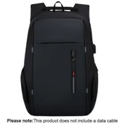 Resim Willowhaven Erkekler Hırsıza Karşı Laptop Sırt Çantası Büyük Kapasiteli Siyah İş Seyahat Çantası Siyah 