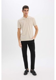 Resim DeFacto Regular Fit Polo Yaka Fermuarlı Kısa Kollu Tişört E4233AX25SMBG737 