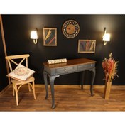 Resim Wooding 120 Cm Çekmeceli Masif Antrasit Ceviz Dresuar (548588322) Ceviz 