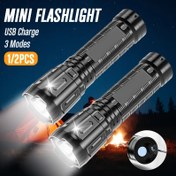 Resim MACROCOSM Kompakt USB Şarj Edilebilir LED El Feneri - Hafif, Ergonomik Tutuş, 3 Ayarlanabilir Işık Modu (Yüksek Parlaklık, Düşük Işık, Yanıp Sönen), Balıkçılık, Seyahat, Kamp ve Gece Koşusu için İdeal, Kamp Lambası | Minimalist El Feneri | Modern El Feneri, Şarj Edilebilir El Feneri 